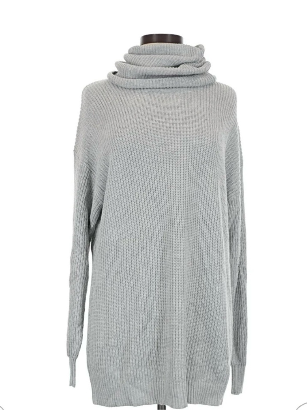 Tularosa Ribbed Turtleneck Sweater - Light Gray
